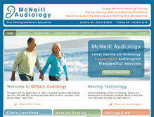 Tablet Screenshot of mcneillaudiology.ca